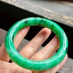Glutinous Ice Green Round Jade Bracelet (54.1mm) - Image 4