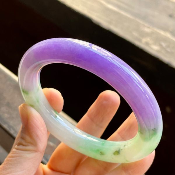 Icy Violet Jade Bracelet (57.7mm)