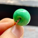 Icy Jadeite Peace Buckle Pendant (Gold Buckle)