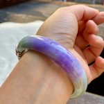 Icy Violet Jade Bracelet (58.2mm) - Image 4
