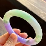Icy Violet Jade Bracelet (57.7mm) - Image 4