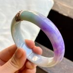 Icy Violet Jade Bracelet (58.2mm) - Image 2