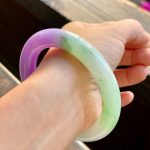 Icy Violet Jade Bracelet (57.7mm) - Image 3